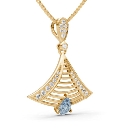 Fan Gemstone Pendant