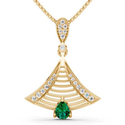 Fan Gemstone Pendant