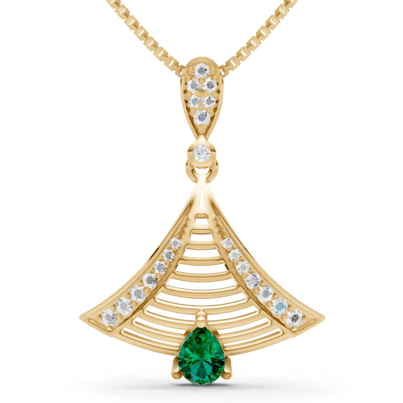 Fan Gemstone Pendant