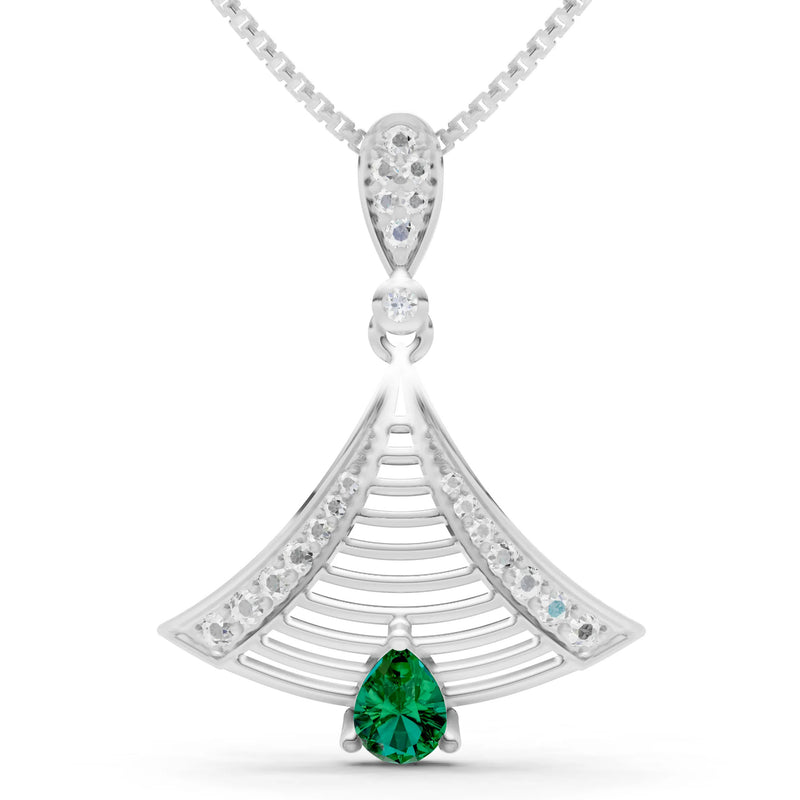 Fan Gemstone Pendant