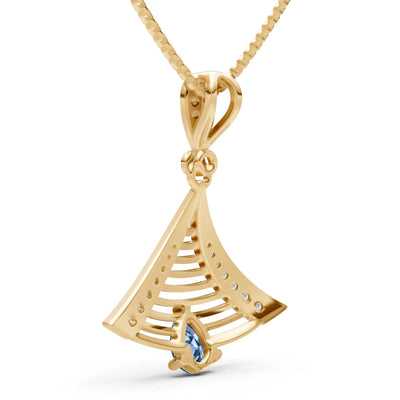 Fan Gemstone Pendant