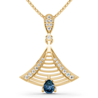 Fan Gemstone Pendant