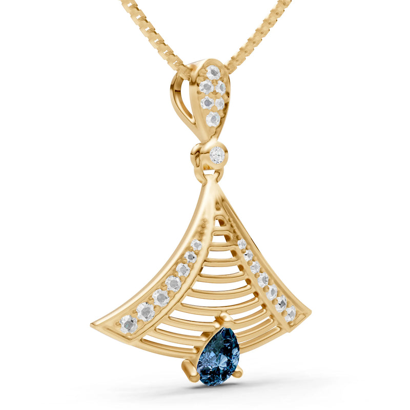 Fan Gemstone Pendant