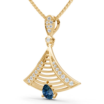 Fan Gemstone Pendant