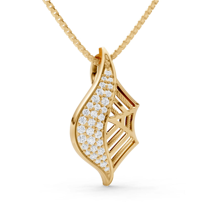 Gemstone Spiderweb Pendant