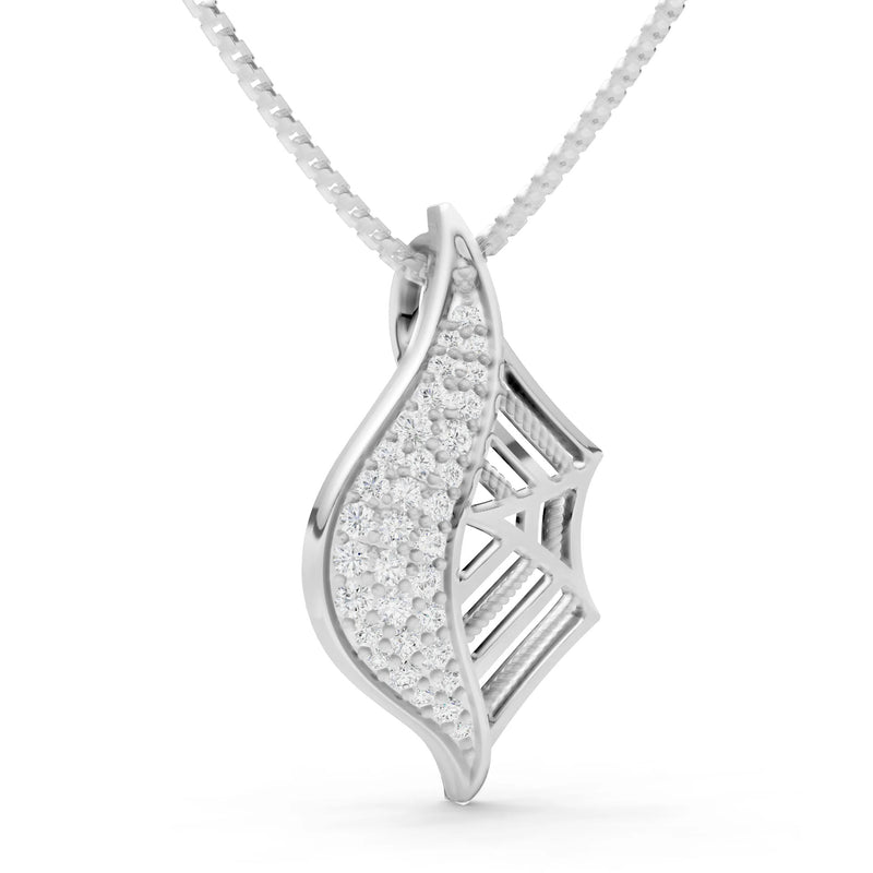 Diamond Gemstone Spiderweb Pendant