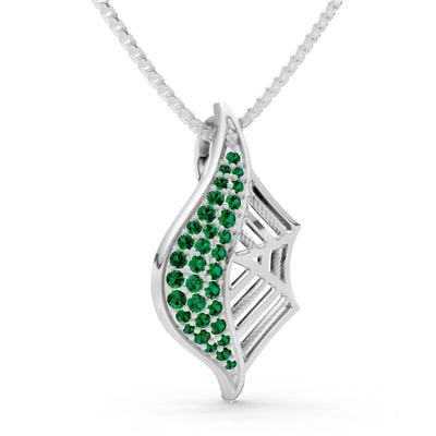 Gemstone Spiderweb Pendant