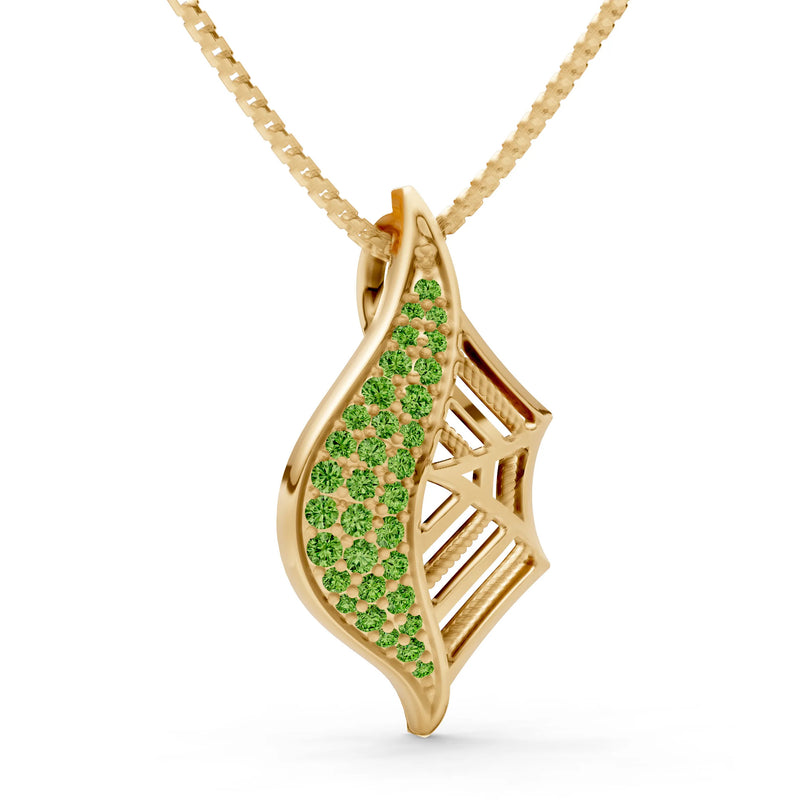 Gemstone Spiderweb Pendant