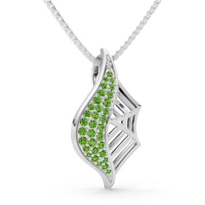 Gemstone Spiderweb Pendant
