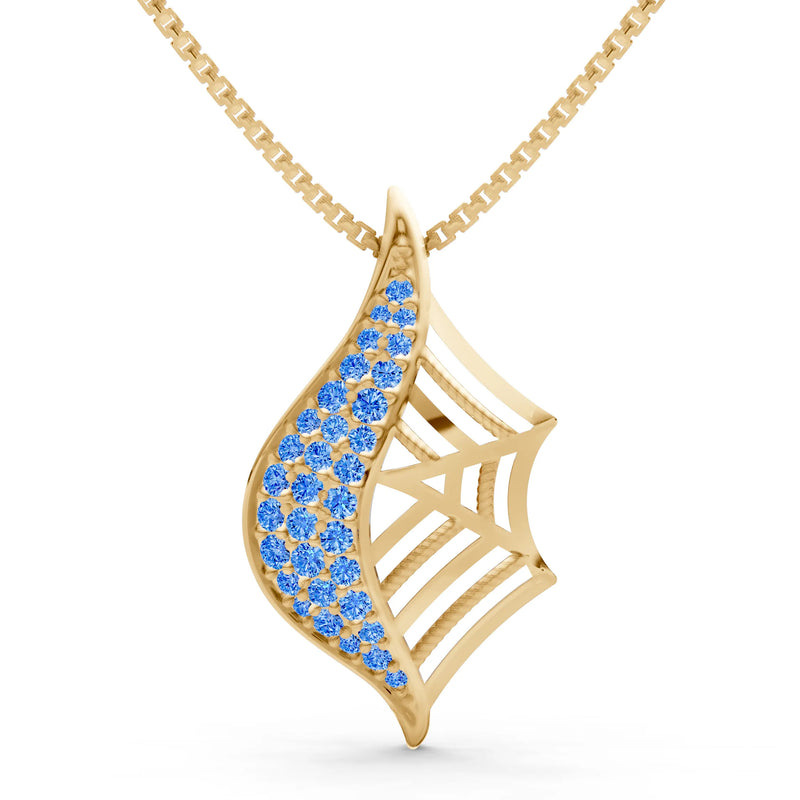 Gemstone Spiderweb Pendant