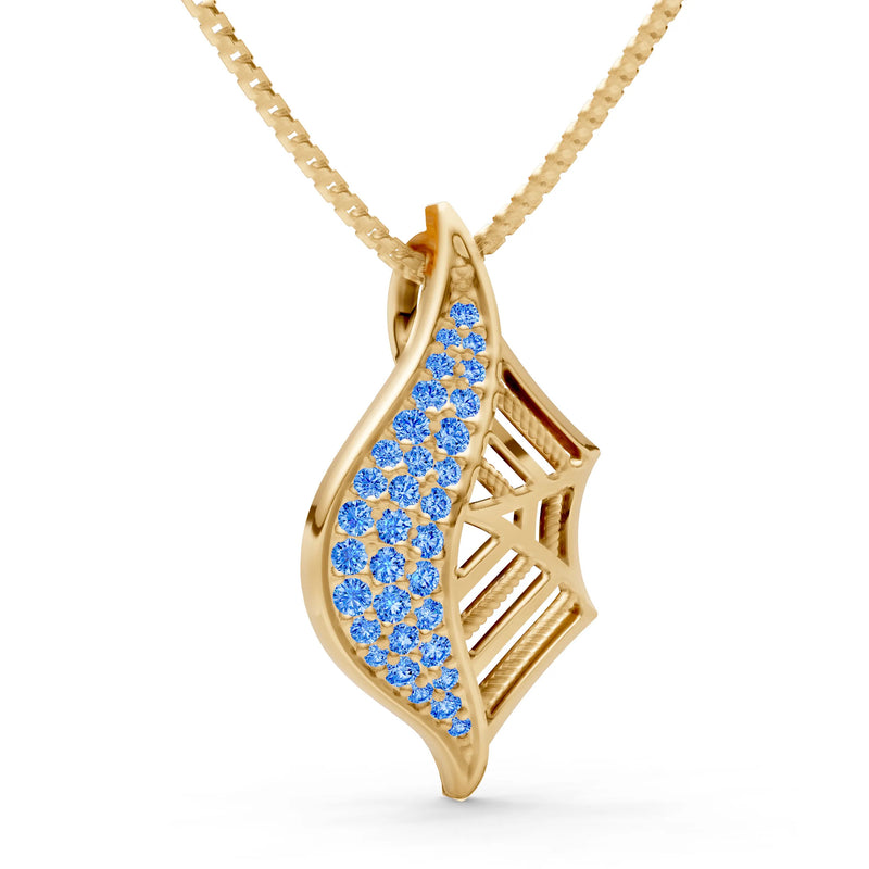 Gemstone Spiderweb Pendant