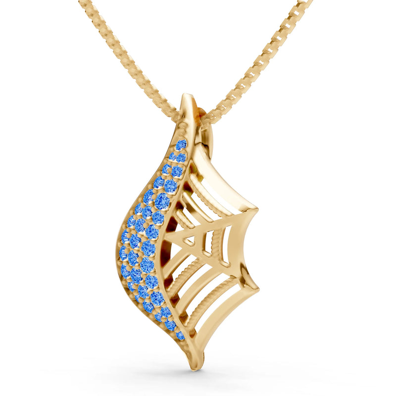 Gemstone Spiderweb Pendant
