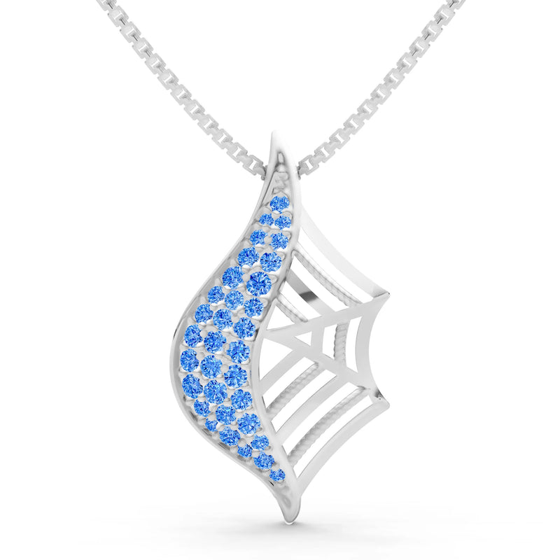 Gemstone Spiderweb Pendant