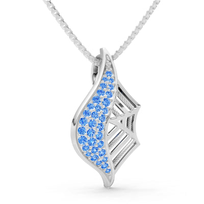 Gemstone Spiderweb Pendant