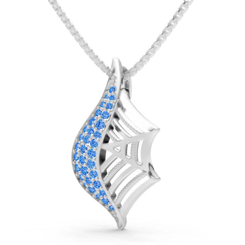 Gemstone Spiderweb Pendant