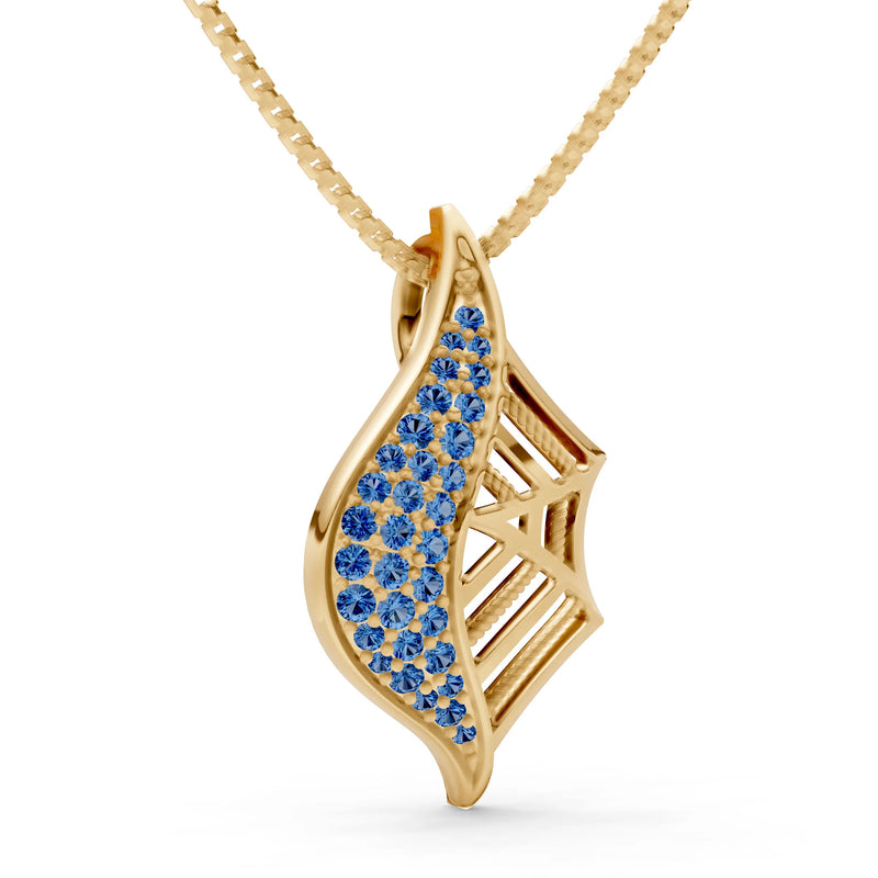 Gemstone Spiderweb Pendant