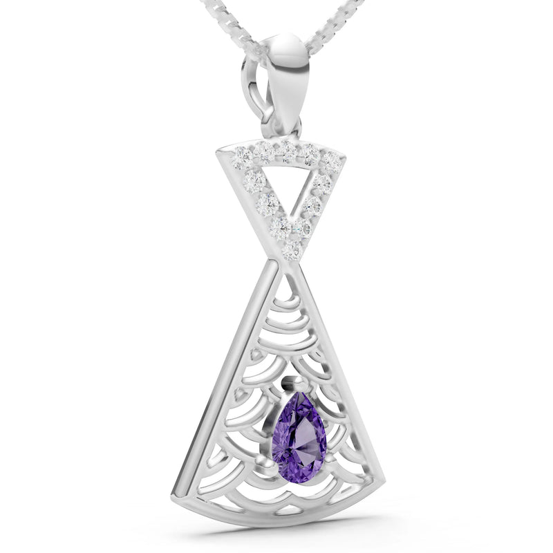 Kite Gemstone Pendant - Pear