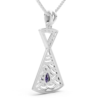 Amethyst Kite Pear Gemstone Pendant