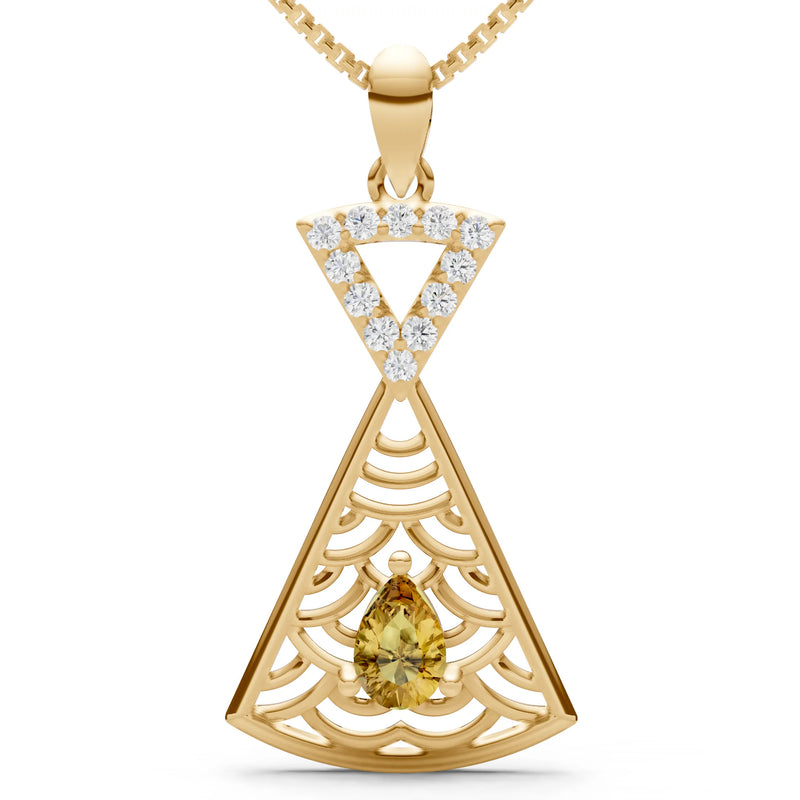 Kite Gemstone Pendant - Pear