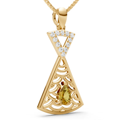 Kite Gemstone Pendant - Pear