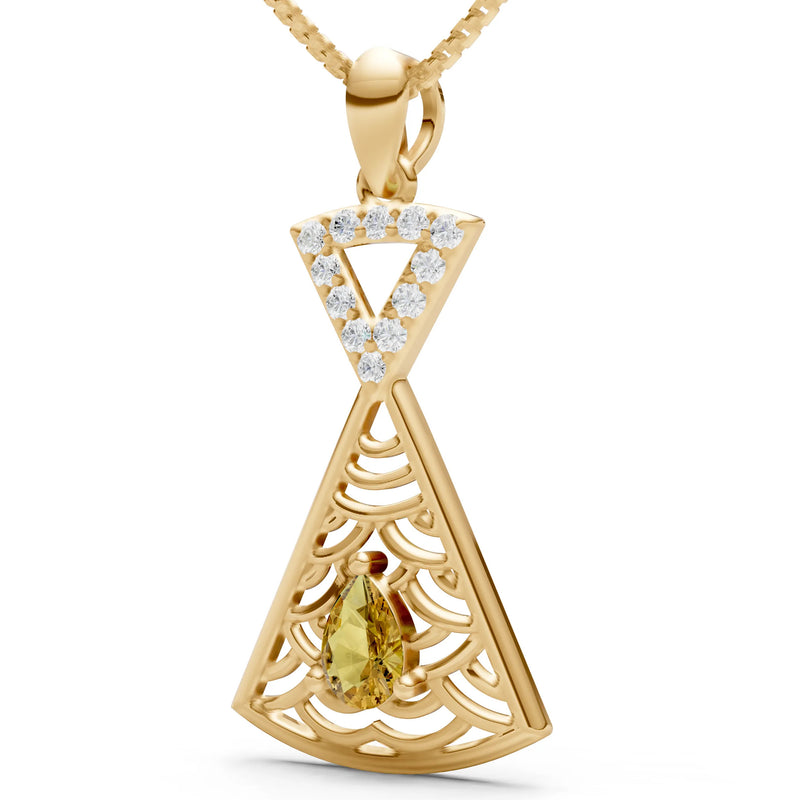 Kite Gemstone Pendant - Pear