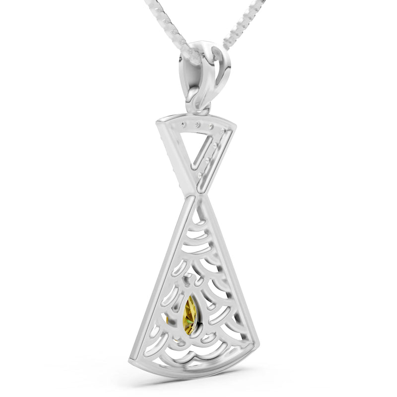 Citrine Kite Pear Gemstone Pendant