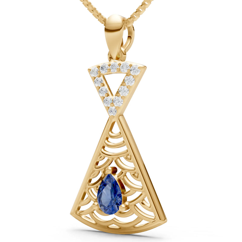 Kite Gemstone Pendant - Pear