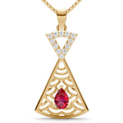 Kite Gemstone Pendant - Pear