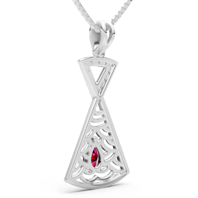 Kite Gemstone Pendant - Pear