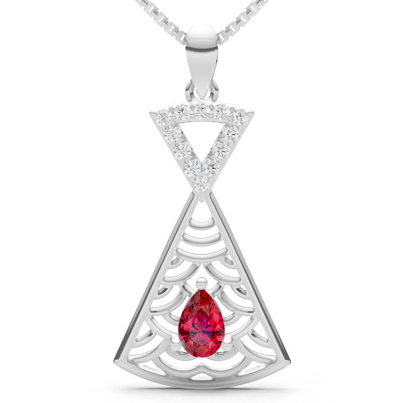 Kite Gemstone Pendant - Pear