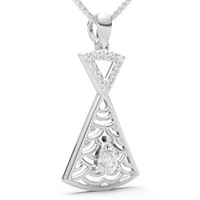 Diamond Kite Pear Gemstone Pendant