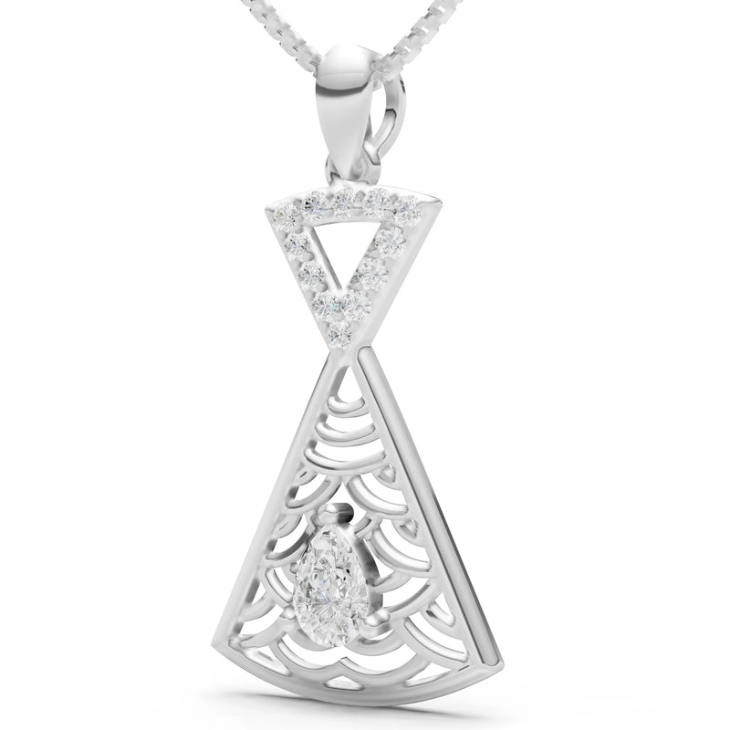 Diamond Kite Pear Gemstone Pendant
