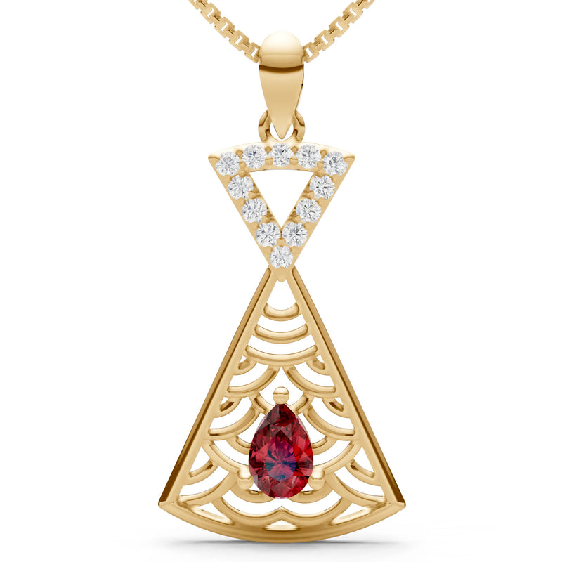 Kite Gemstone Pendant - Pear