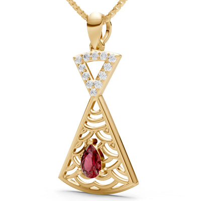Kite Gemstone Pendant - Pear