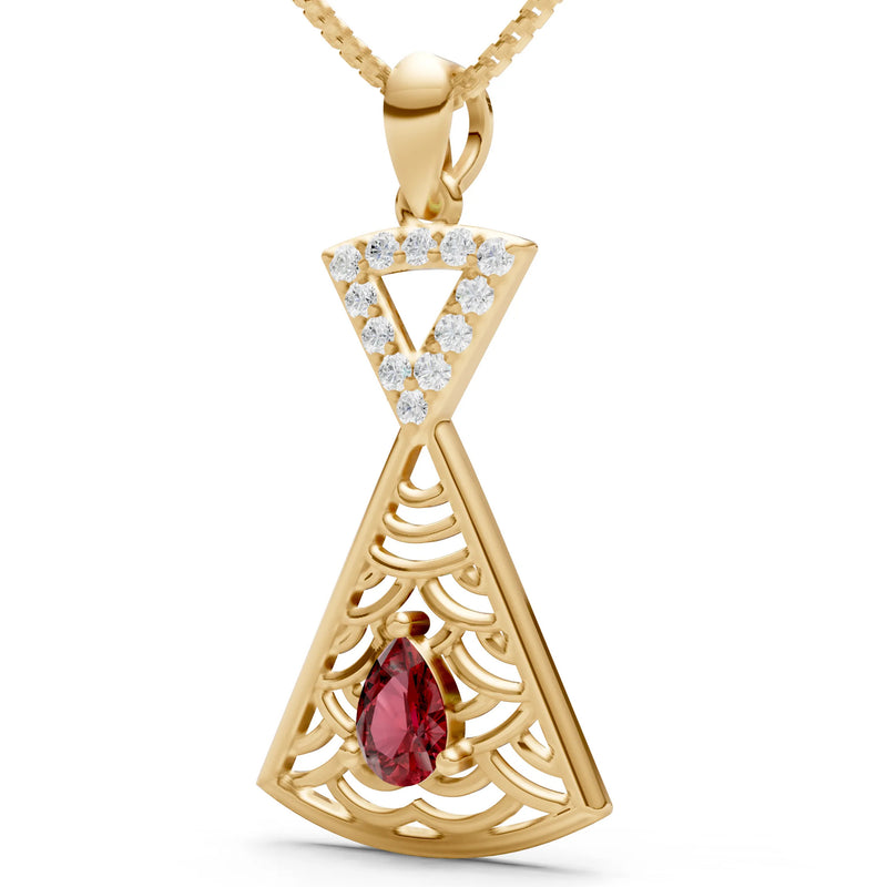 Kite Gemstone Pendant - Pear