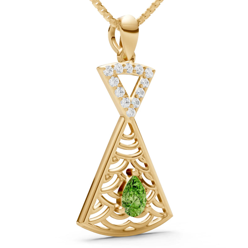 Kite Gemstone Pendant - Pear