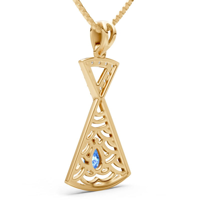 Kite Gemstone Pendant - Pear