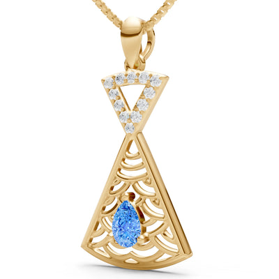 Kite Gemstone Pendant - Pear