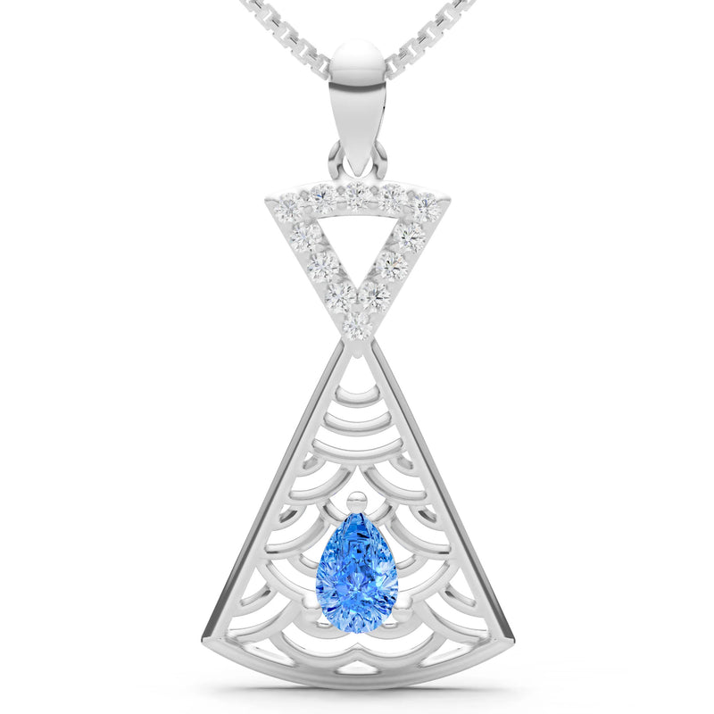 Kite Gemstone Pendant - Pear