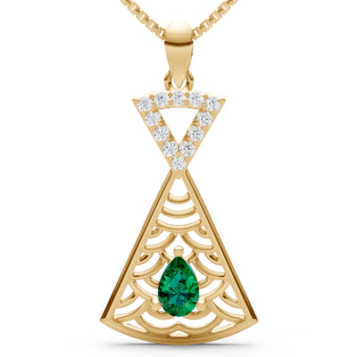 Kite Gemstone Pendant - Pear