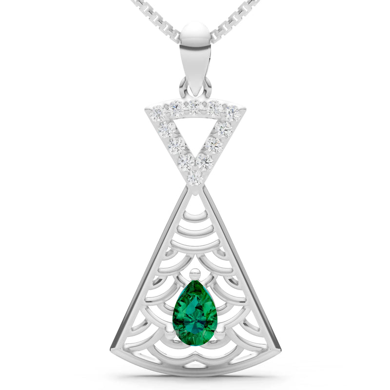 Kite Gemstone Pendant - Pear