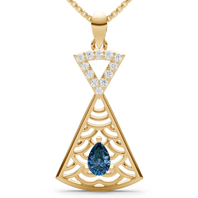 Kite Gemstone Pendant - Pear