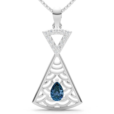 Alexandrite Kite Pear Gemstone Pendant
