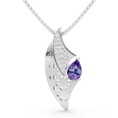 Amethyst Pear Gemstone Pendant