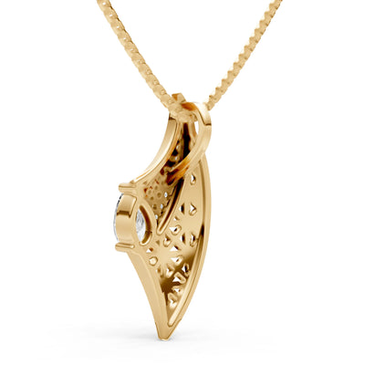 Diamond Pear Gemstone Pendant