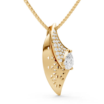Diamond Pear Gemstone Pendant