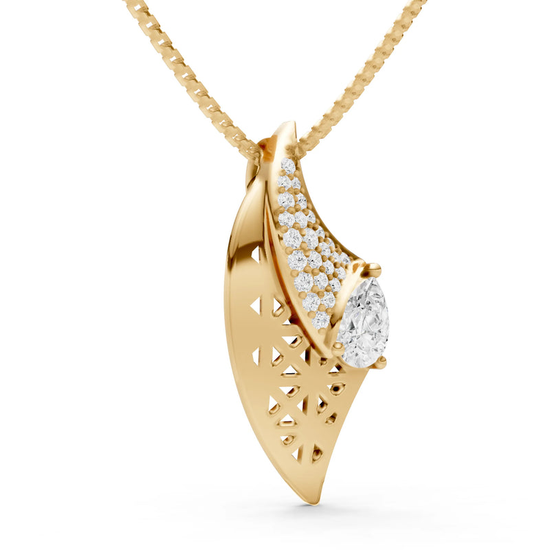 Diamond Pear Gemstone Pendant