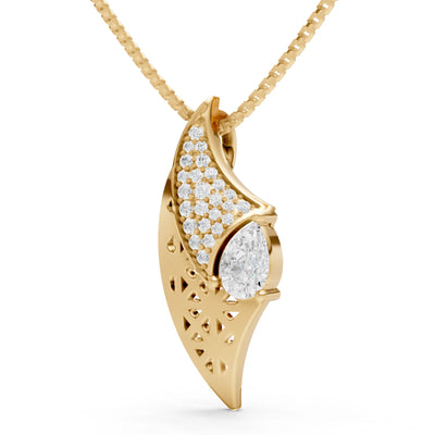 Diamond Pear Gemstone Pendant
