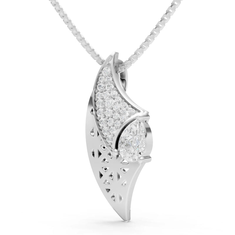 Diamond Pear Gemstone Pendant
