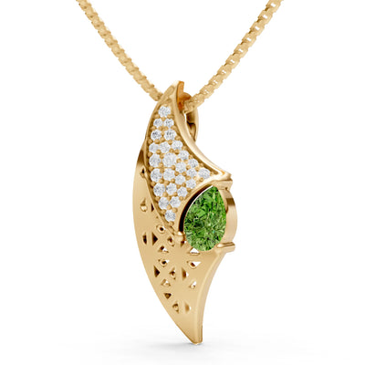 Peridot Pear Gemstone Pendant